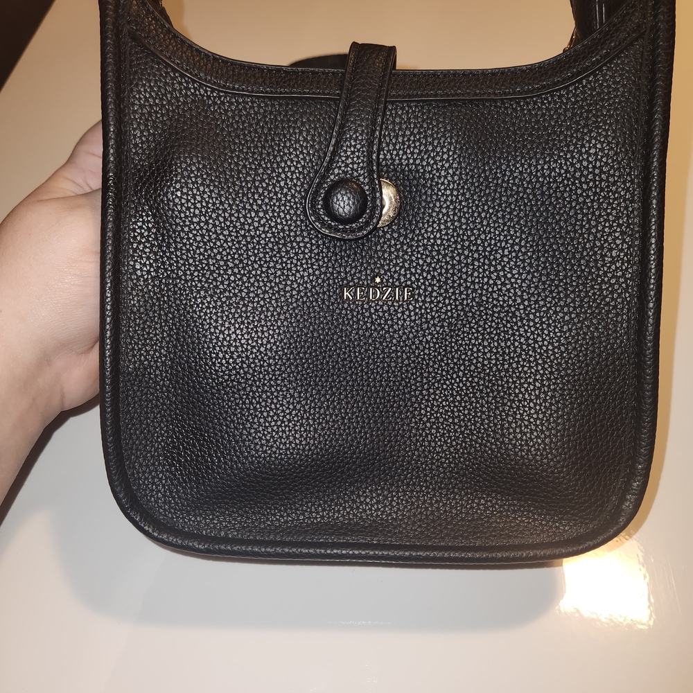 Abella Black Textured Crossbody Bag